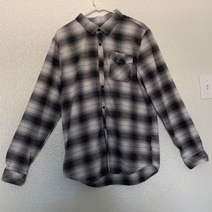 O’Neill Mens Flannel White/Grey/ Black L